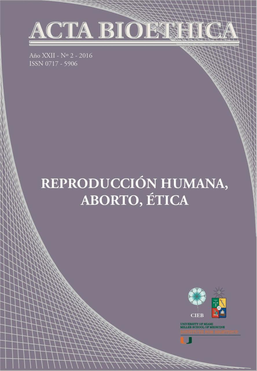 							Visualizar v. 22 n. 2 (2016): Reproducción humana, aborto, ética
						
